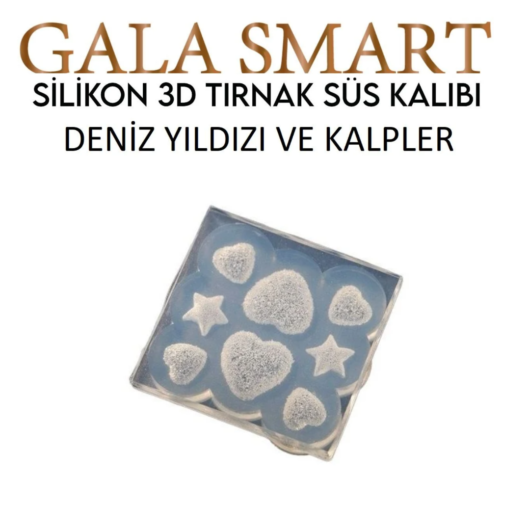 SİLİKON 3D NAİL ART KALIBI KALP