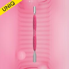 STALEKS PRO ''Gummy'' UNIQ 10 TYPE 1 Silikon Saplı Tırnak Eti İtici Pusher (Geniş Yuvarlak + Dar Yuvarlak İtici) / PQ-10/1