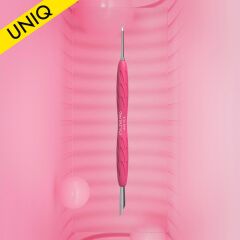 STALEKS PRO ''Gummy'' UNIQ 11 TYPE 2 Silikon Saplı Tırnak Eti İtici Pusher (Yamuk İtici + Halka) / PQ-11/2