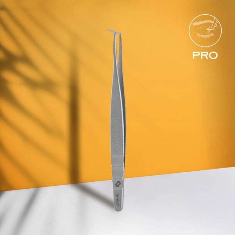 STALEKS PRO EXPERT 40 TYPE 2 Profesyonel Kirpik Cımbızı (L Şeklinde, 70') / TE-40/2