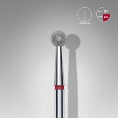 STALEKS PRO Elmas Küre Freze, Kırmızı, Çap 4 mm / FA01R040