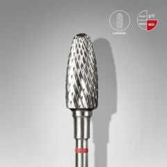 STALEKS PRO Karbürlü Mısır Freze, Kırmızı, Çap 6 mm / Çalışma Kısmı 14 mm / FT90R060/14