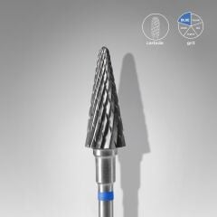 STALEKS PRO Karbürlü Koni Freze, Mavi, Çap 6 mm / Çalışma Kısmı 14 mm / FT71B060/14