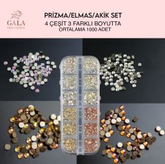 KRİSTAL TAŞ MİX SET 1000'Lİ