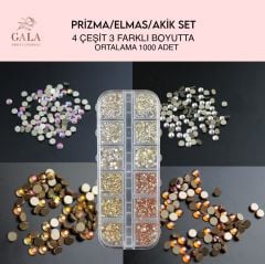 KRİSTAL TAŞ MİX SET 1000'Lİ