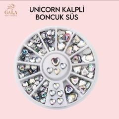 UNİCORN KALPLİ BONCUK SÜS